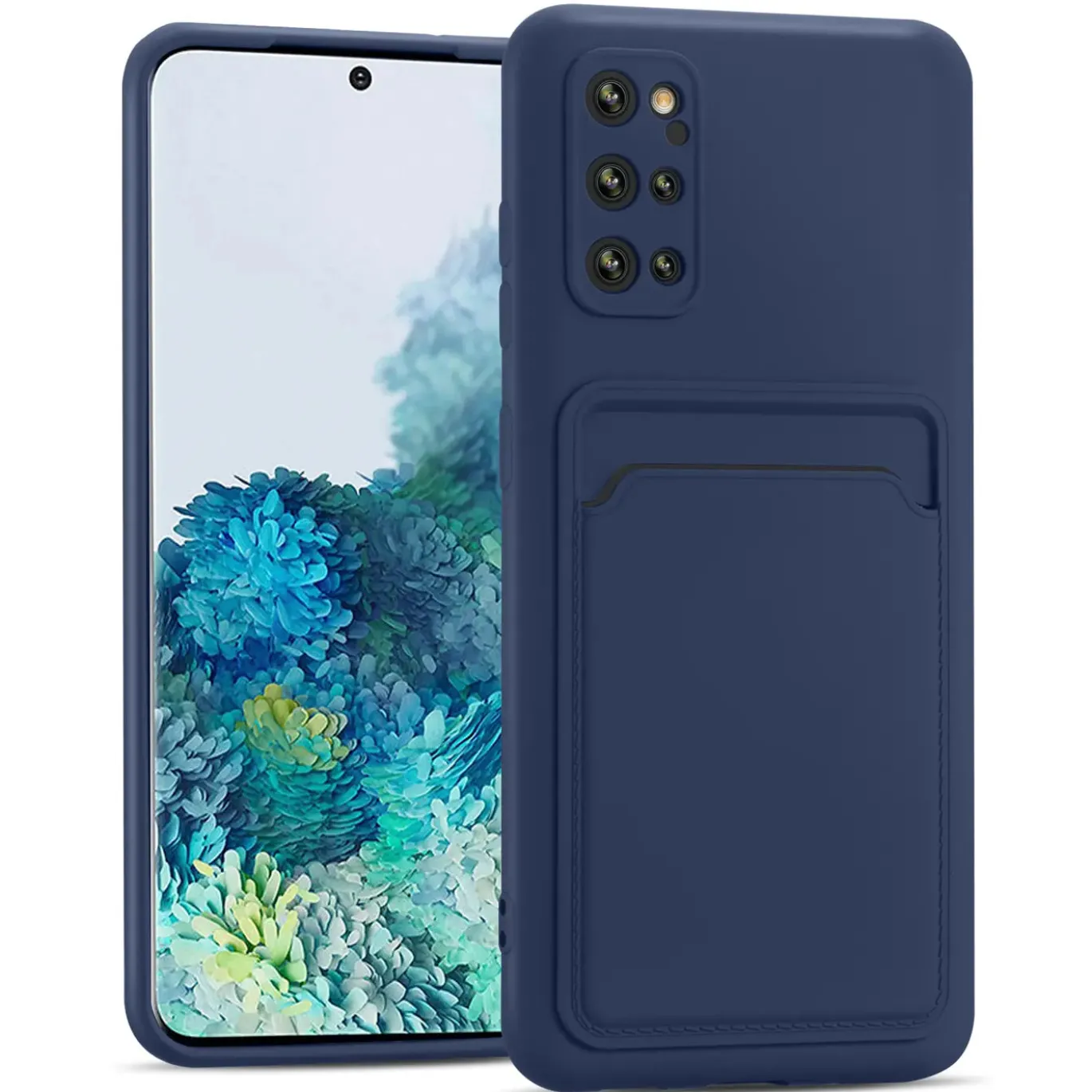 Samsung Galaxy S20 Plus - Silikonhülle mit Kartenfach & Kameraschutz