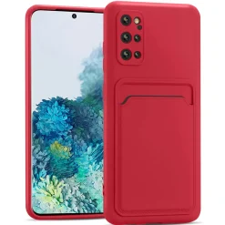 Samsung Galaxy S20 Plus - Silikonhülle mit Kartenfach & Kameraschutz