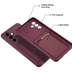 Samsung Galaxy S25 Plus - Silikonhülle mit Kartenfach & Kameraschutz