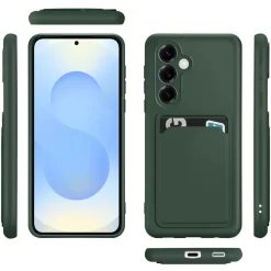 Samsung Galaxy S25 Plus - Silikonhülle mit Kartenfach & Kameraschutz