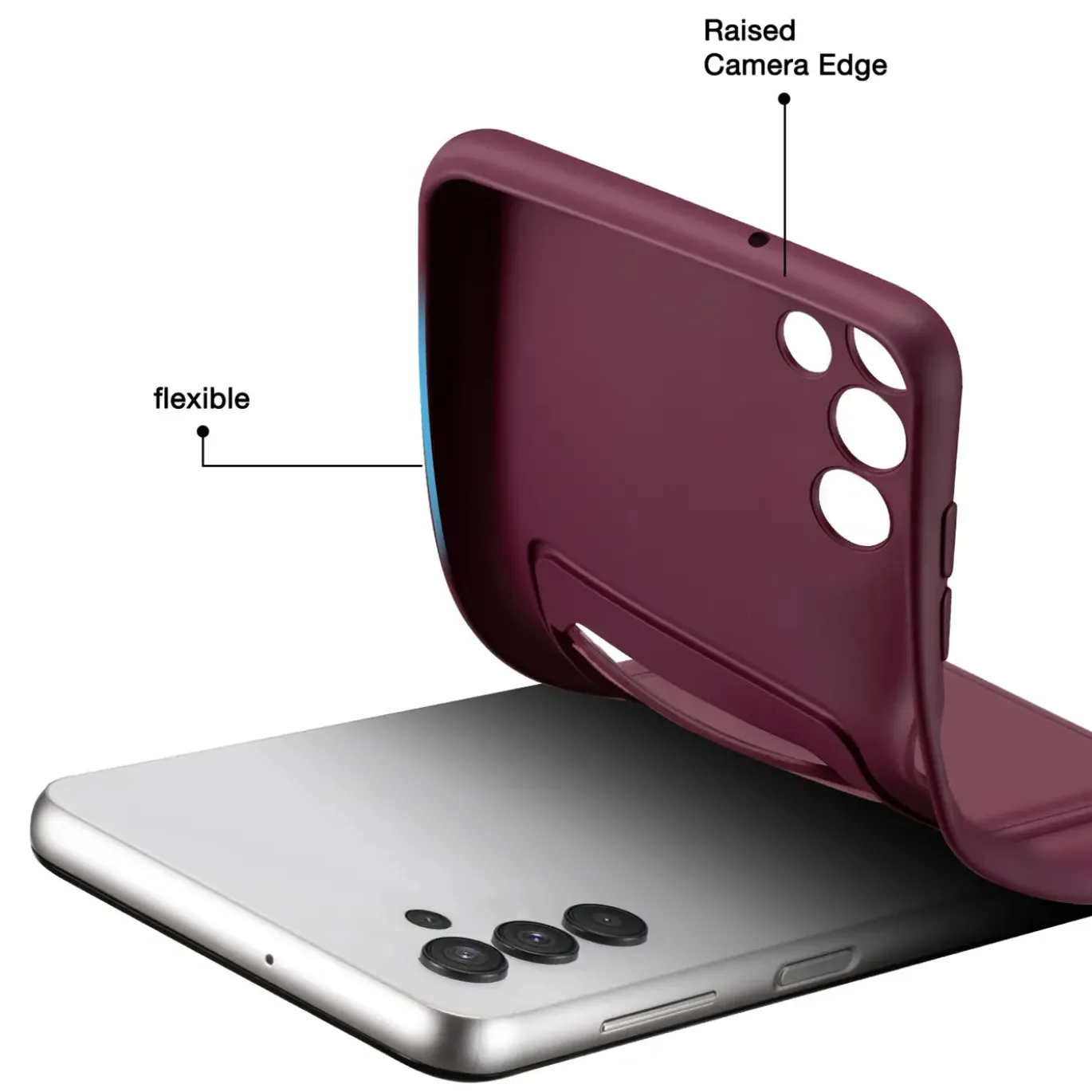 Samsung Galaxy S25 Plus - Silikonhülle mit Kartenfach & Kameraschutz