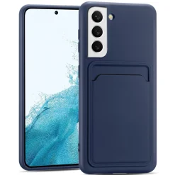 Samsung Galaxy S22 Plus - Silikonhülle mit Kartenfach & Kameraschutz