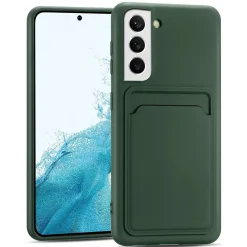 Samsung Galaxy S22 Plus - Silikonhülle mit Kartenfach & Kameraschutz