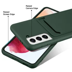 Samsung Galaxy S22 Plus - Silikonhülle mit Kartenfach & Kameraschutz