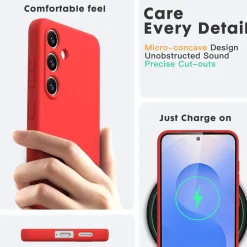 Samsung Galaxy S25 Plus - Silikon Case mit Mikrofaser-Innenseite