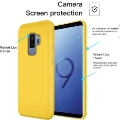 Samsung Galaxy S9 Plus - Silikon Case mit Mikrofaser-Innenseite