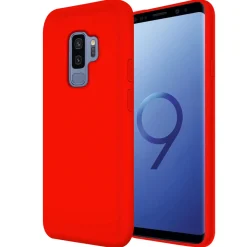 Samsung Galaxy S9 Plus - Silikon Case mit Mikrofaser-Innenseite