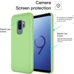 Samsung Galaxy S9 Plus - Silikon Case mit Mikrofaser-Innenseite