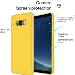 Samsung Galaxy S8 Plus - Silikon Case mit Mikrofaser-Innenseite