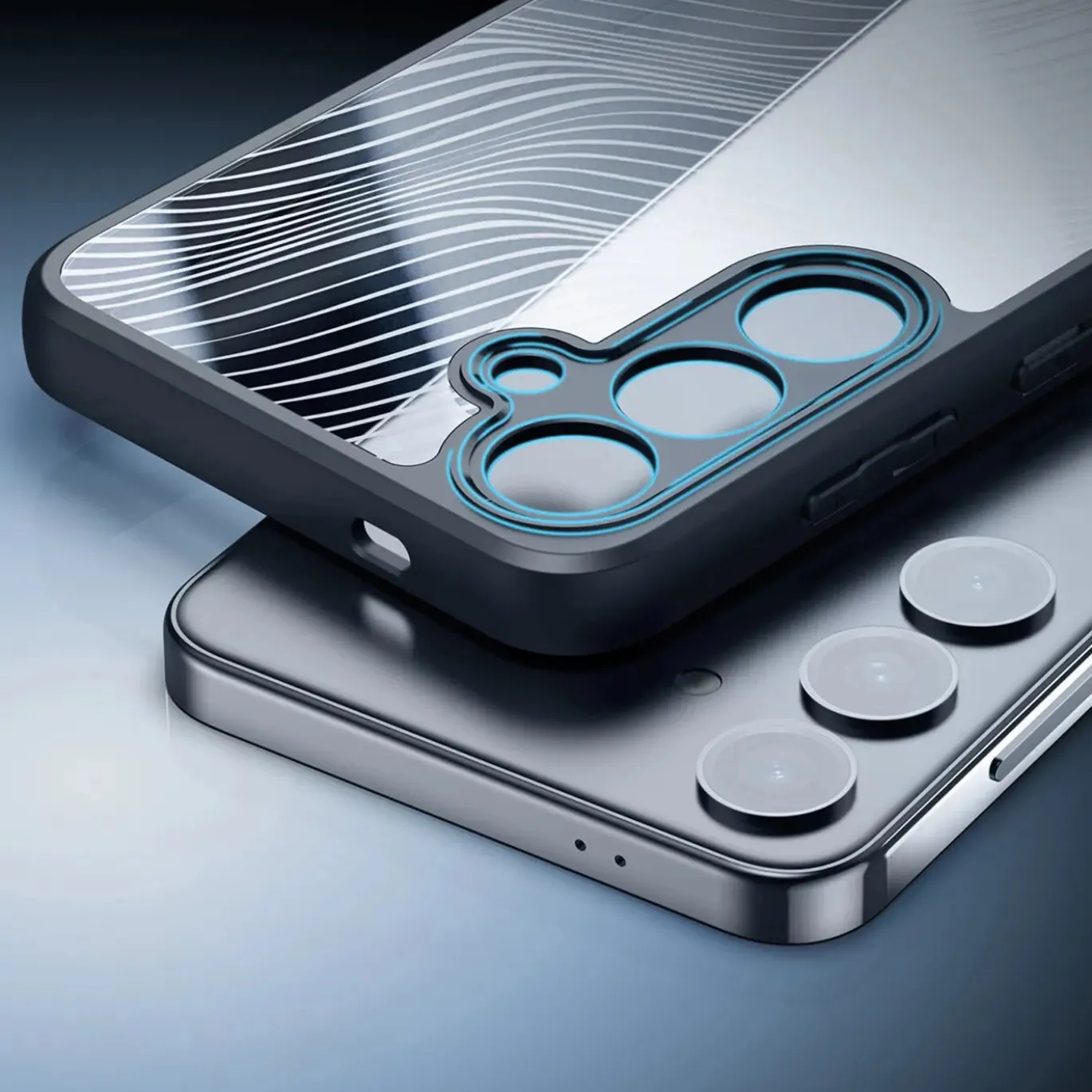 Samsung Galaxy S24 Plus - TPU Rückschale mit Wellenmuster