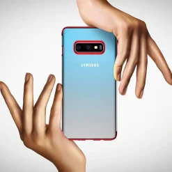 Samsung Galaxy S10 Plus - Transparente Hülle mit Akzenten