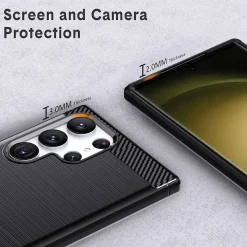 Samsung Galaxy S23 Ultra - Carbon Case Hülle, stoßfest