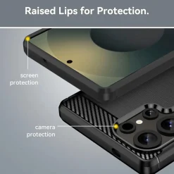 Samsung Galaxy S25 Ultra - Carbon Case Hülle, stoßfest