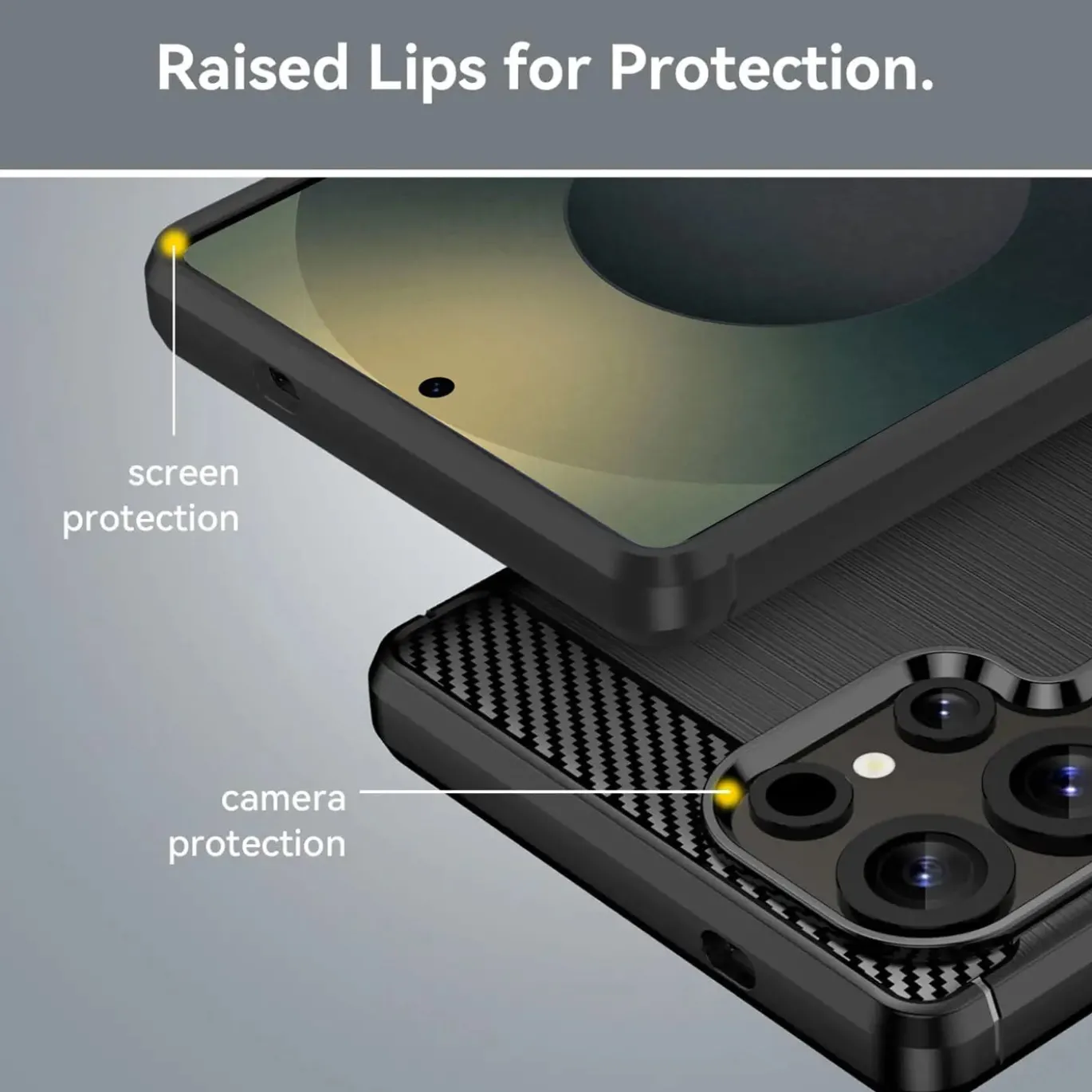 Samsung Galaxy S25 Ultra - Carbon Case Hülle, stoßfest