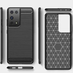 Samsung Galaxy S21 Ultra - Carbon Case Hülle, stoßfest