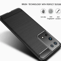 Samsung Galaxy S21 Ultra - Carbon Case Hülle, stoßfest