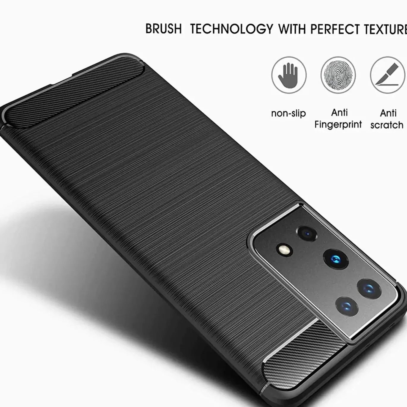 Samsung Galaxy S21 Ultra - Carbon Case Hülle, stoßfest