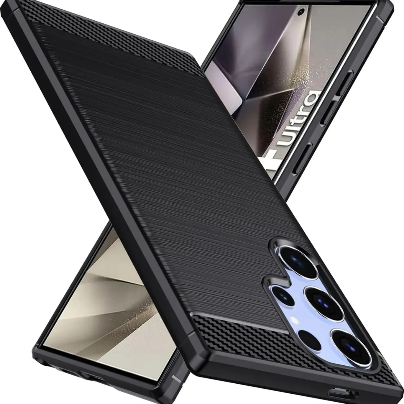 Samsung Galaxy S24 Ultra - Carbon Case Hülle, stoßfest