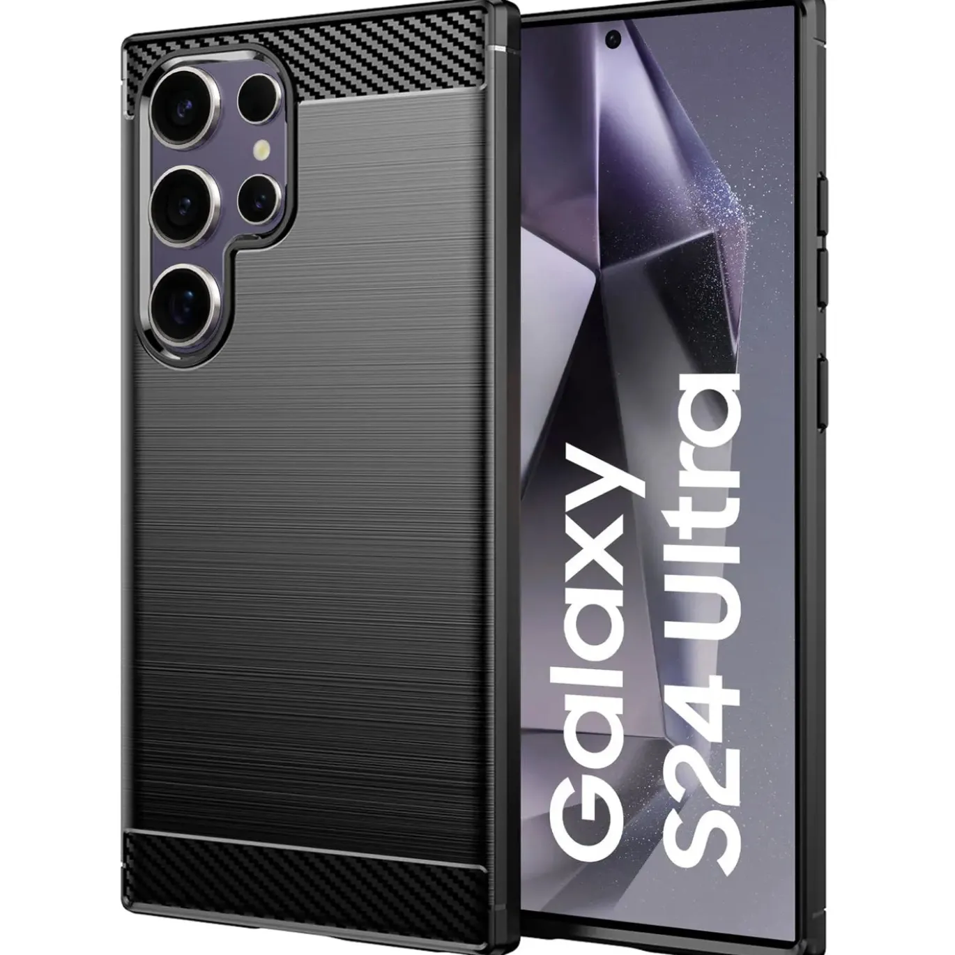 Samsung Galaxy S24 Ultra - Carbon Case Hülle, stoßfest