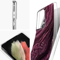 Samsung Galaxy S21 Ultra - Marmor & Sand Design Hülle