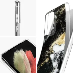 Samsung Galaxy S21 Ultra - Marmor & Sand Design Hülle