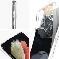Samsung Galaxy S21 Ultra - Marmor & Sand Design Hülle