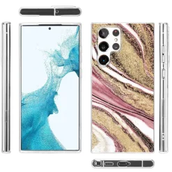 Samsung Galaxy S22 Ultra - Marmor & Sand Design Hülle