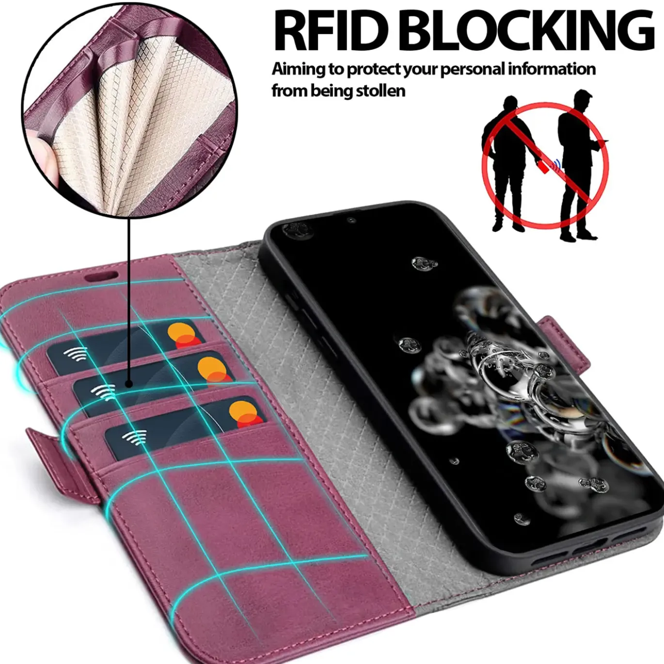 Samsung Galaxy S20 Ultra - Robuste Klapphülle mit RFID Block