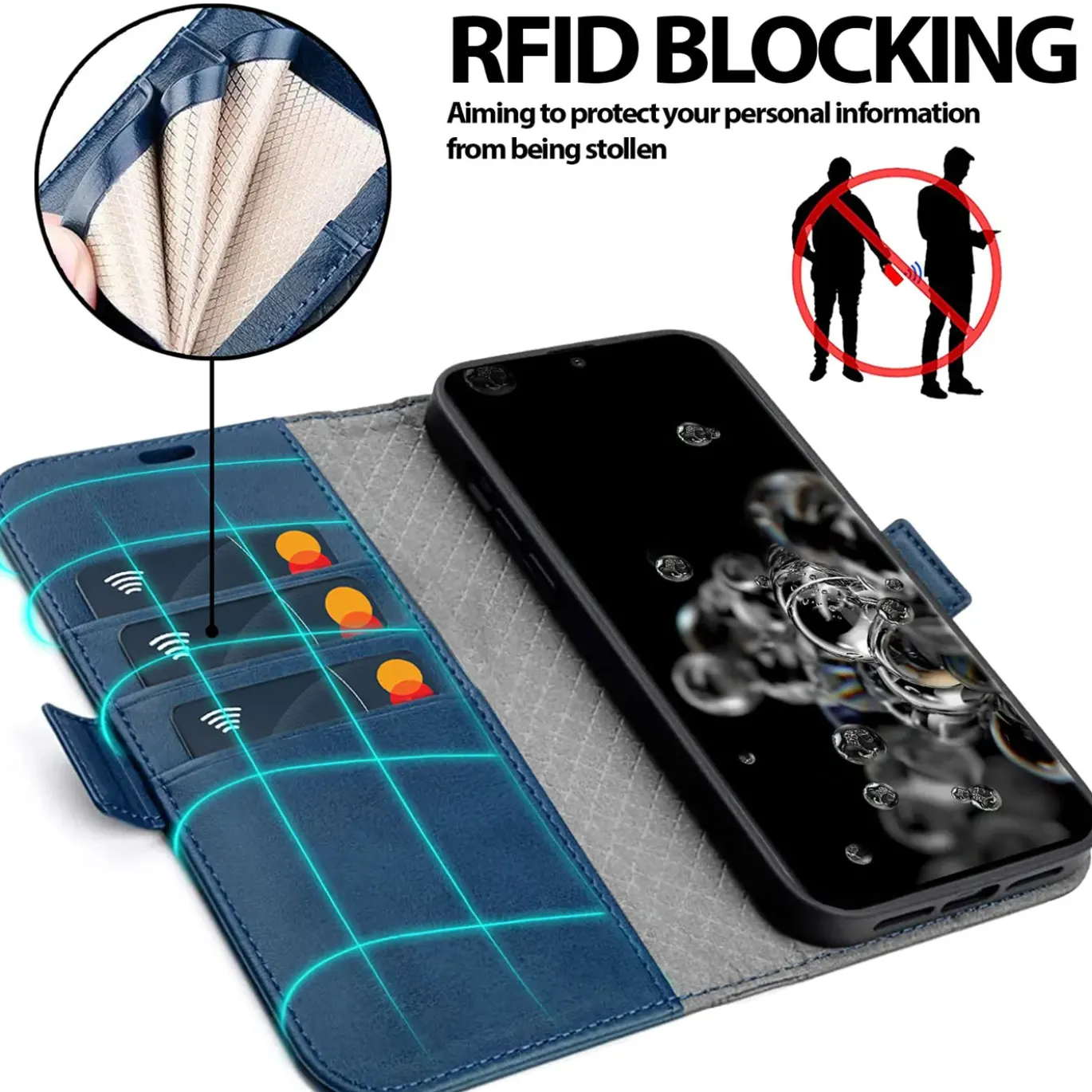 Samsung Galaxy S20 Ultra - Robuste Klapphülle mit RFID Block
