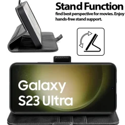 Samsung Galaxy S23 Ultra - Robuste Klapphülle mit RFID Block