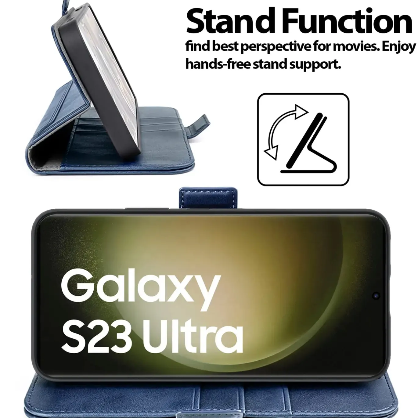 Samsung Galaxy S23 Ultra - Robuste Klapphülle mit RFID Block