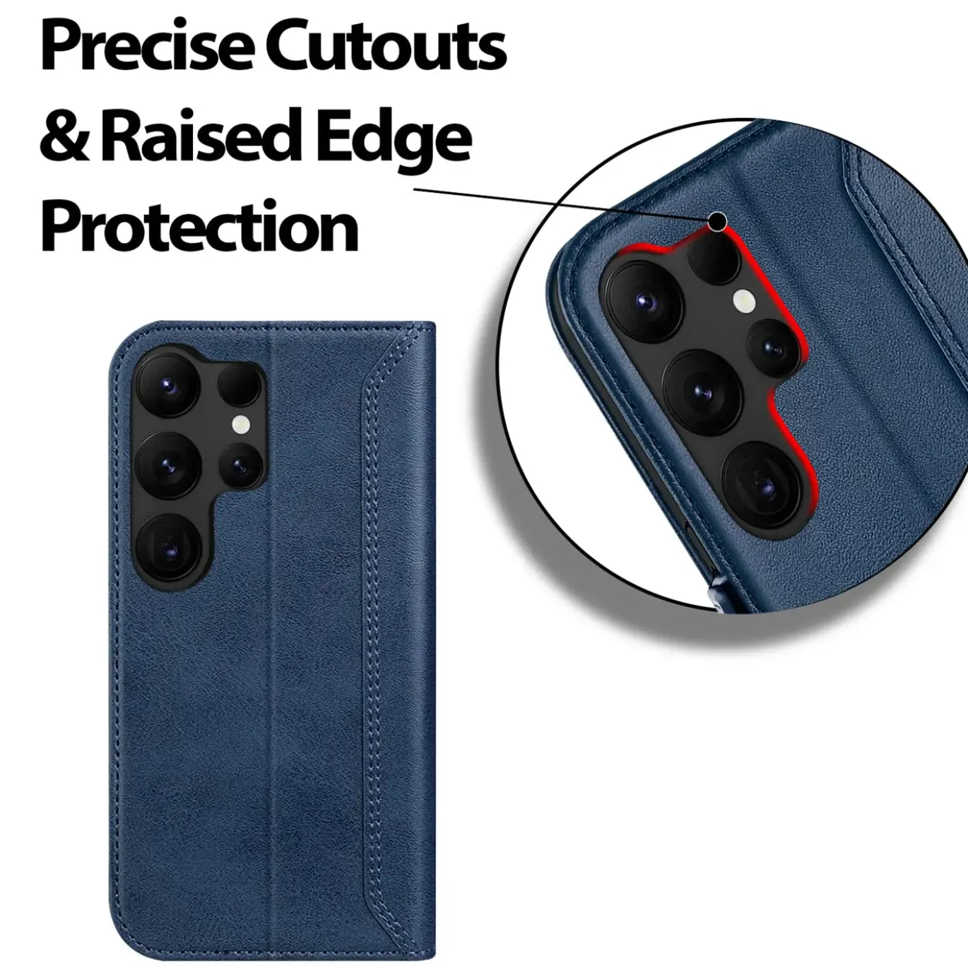 Samsung Galaxy S23 Ultra - Robuste Klapphülle mit RFID Block