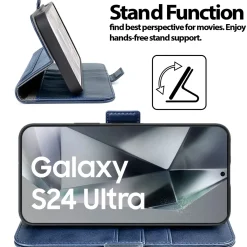 Samsung Galaxy S24 Ultra - Robuste Klapphülle mit RFID Block