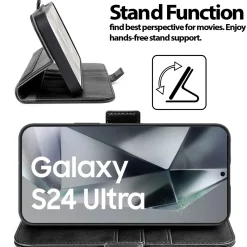 Samsung Galaxy S24 Ultra - Robuste Klapphülle mit RFID Block