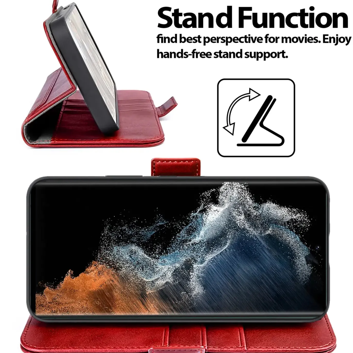 Samsung Galaxy S22 Ultra - Robuste Klapphülle mit RFID Block