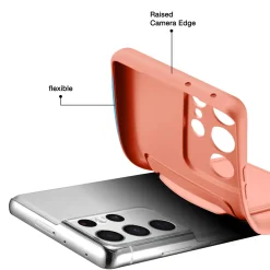 Samsung Galaxy S22 Ultra - Silikonhülle mit Kartenfach & Kameraschutz