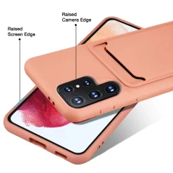 Samsung Galaxy S22 Ultra - Silikonhülle mit Kartenfach & Kameraschutz