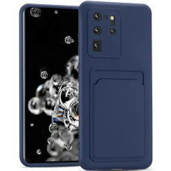 Samsung Galaxy S20 Ultra - Silikonhülle mit Kartenfach & Kameraschutz