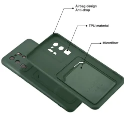 Samsung Galaxy S20 Ultra - Silikonhülle mit Kartenfach & Kameraschutz