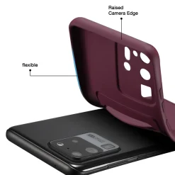 Samsung Galaxy S20 Ultra - Silikonhülle mit Kartenfach & Kameraschutz
