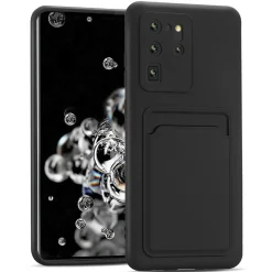 Samsung Galaxy S20 Ultra - Silikonhülle mit Kartenfach & Kameraschutz