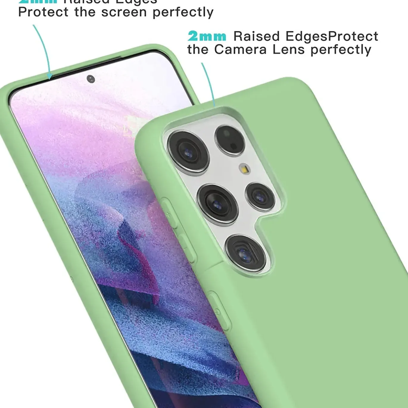 Samsung Galaxy S22 Ultra - Silikon Case mit Mikrofaser-Innenseite
