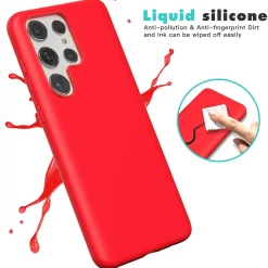 Samsung Galaxy S22 Ultra - Silikon Case mit Mikrofaser-Innenseite
