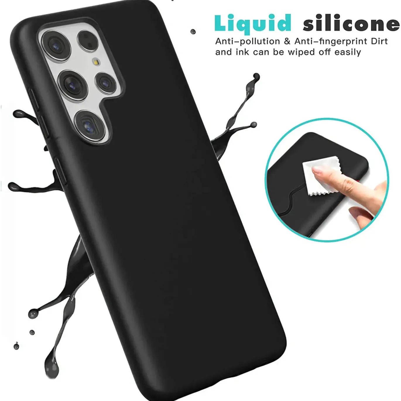 Samsung Galaxy S22 Ultra - Silikon Case mit Mikrofaser-Innenseite