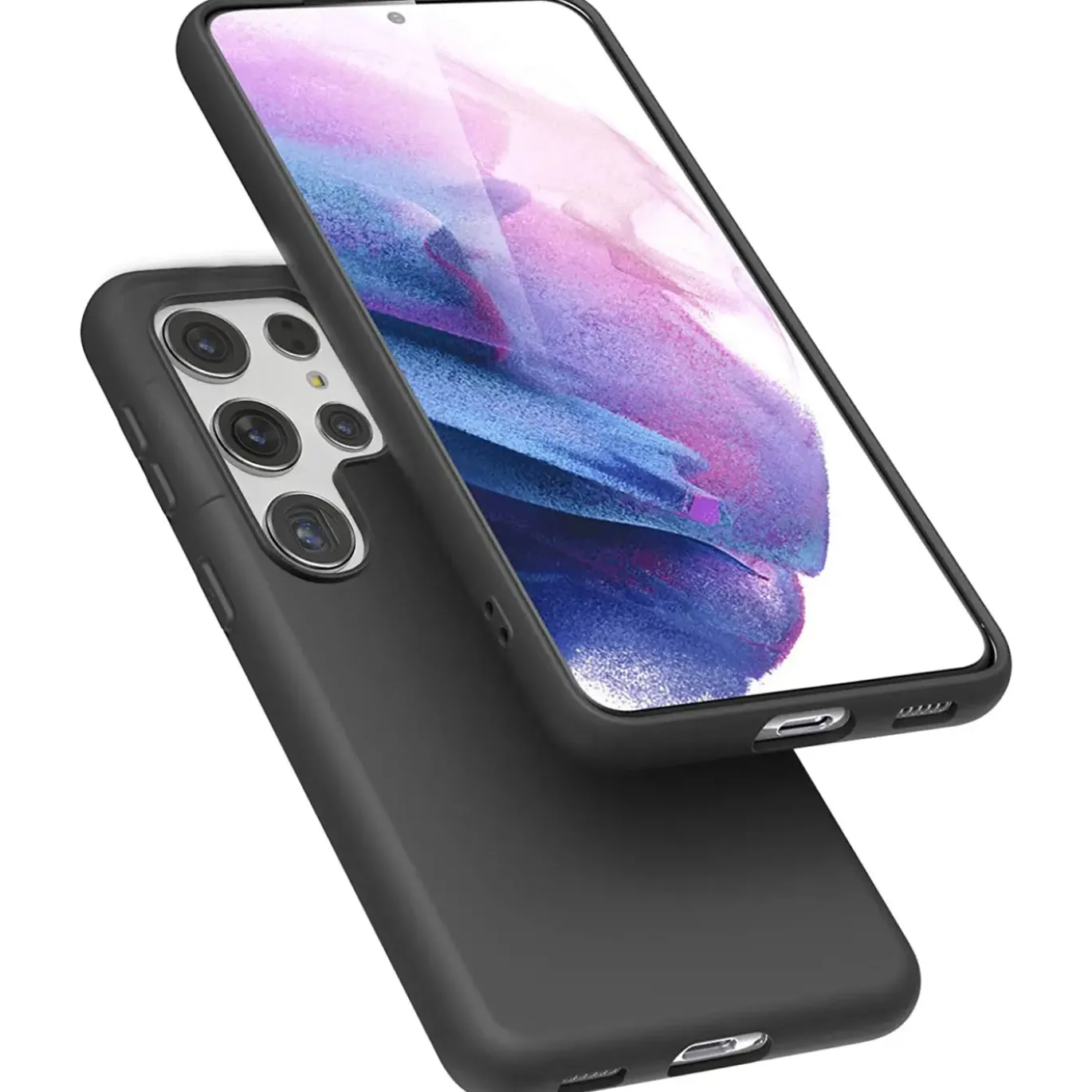 Samsung Galaxy S22 Ultra - Silikon Case mit Mikrofaser-Innenseite