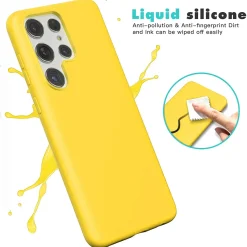 Samsung Galaxy S22 Ultra - Silikon Case mit Mikrofaser-Innenseite