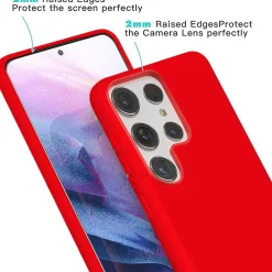 Samsung Galaxy S22 Ultra - Silikon Case mit Mikrofaser-Innenseite