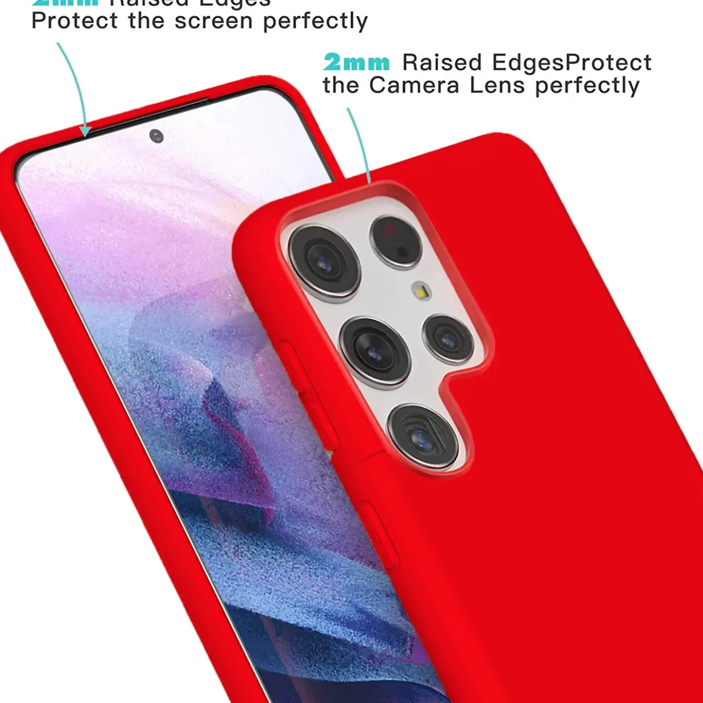 Samsung Galaxy S22 Ultra - Silikon Case mit Mikrofaser-Innenseite