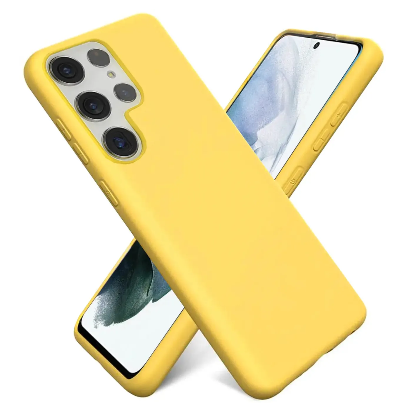 Samsung Galaxy S22 Ultra - Silikon Case mit Mikrofaser-Innenseite