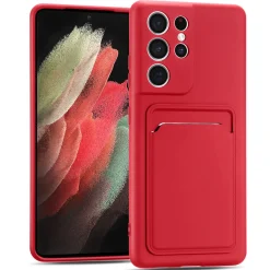 Samsung Galaxy S21 Ultra - Silikonhülle mit Kartenfach & Kameraschutz